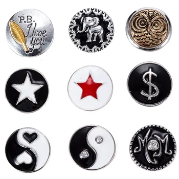 

20pcs Snap button 18 mm metal snaps for snaps bracelets fit ginger snaps jewelry mom snap