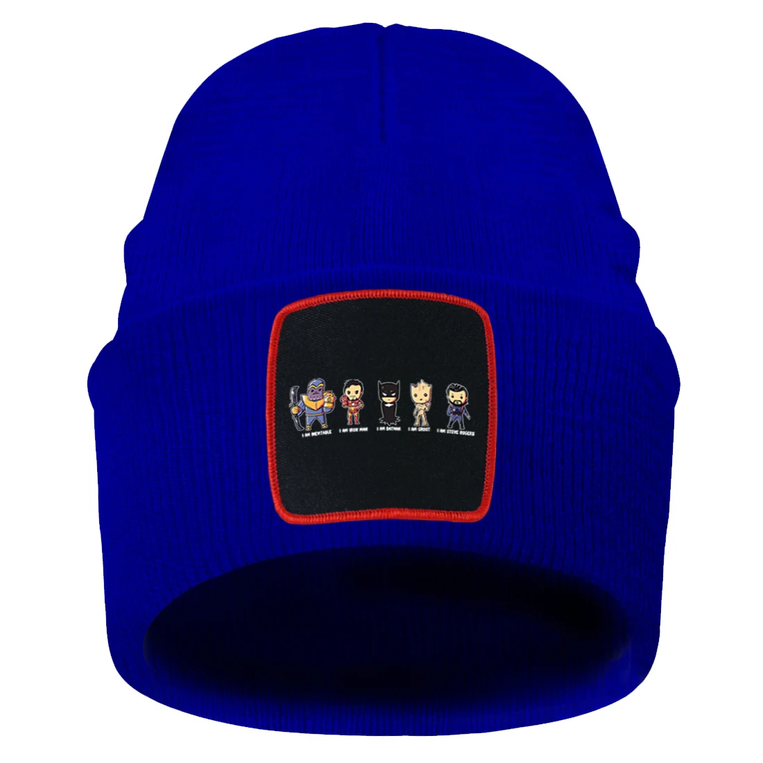 

Super Hero Print Street Knitted Hat Mens Warmer Breathable Brimless Hats For Woman 10 Colors Retro Soft Elastic Brimless Caps