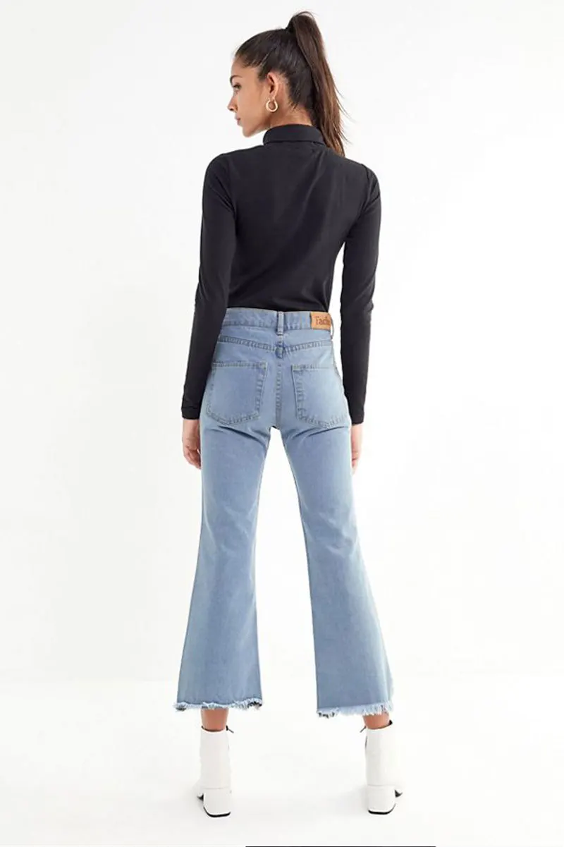 AliExpress, лидер продаж, онлайн Капри для знаменитостей, Европа и Америка, INS Flash Bell-bottom pants Jean