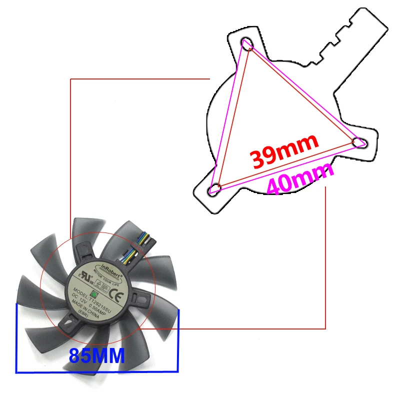 85 мм два подшипника T129215SU заменить для GIGABYTE Radeon RX 570 RX 580 Ga mi ng 4G mi RX 470 RX 480 G1 Ga mi ng 4G графическая карта