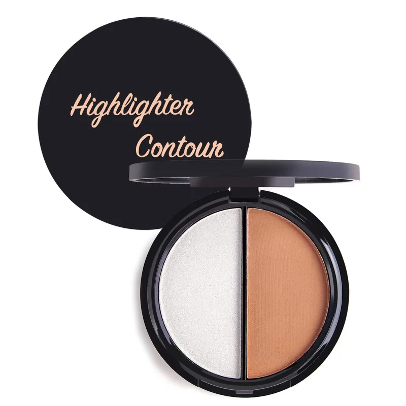 Two Colors Bronzer Highlighter Brighten Long Lasting Trim Powder Repair Maquiagem Profissional Completa All Skin Types Cosmetic