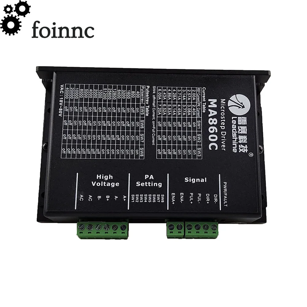 Leadshine шаговый двигатель драйвер MA860C 2 фазы напряжения 18-80VAC ток 2,4-7.2A лазерный гравировальный станок с ЧПУ