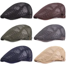 Мужская и женская сетчатая дышащая шляпа, летняя повседневная беретка, Кепка для вождения на открытом воздухе, Кепка для гольфа, s HATCS0418