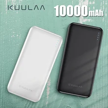 KUULAA Мощность Банка 10000 мА/ч, Мощность банк Портативный зарядки повербанк 10000 мАч Внешнее зарядное usb-устройство для аккумулятора для Xiaomi Mi 9 8 iPhone