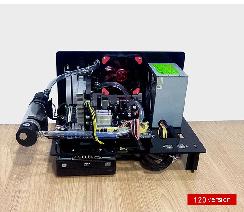 DIY тест Открытая Рамка pc чехол Прозрачный Акриловый Вертикальный стеллаж водяное охлаждение шасси для ATX MATX gabinete computador