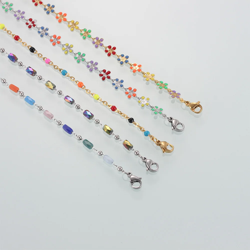 Stainless Steel Bracelets Charm Bracelet For Women Girl 7-9 Inch