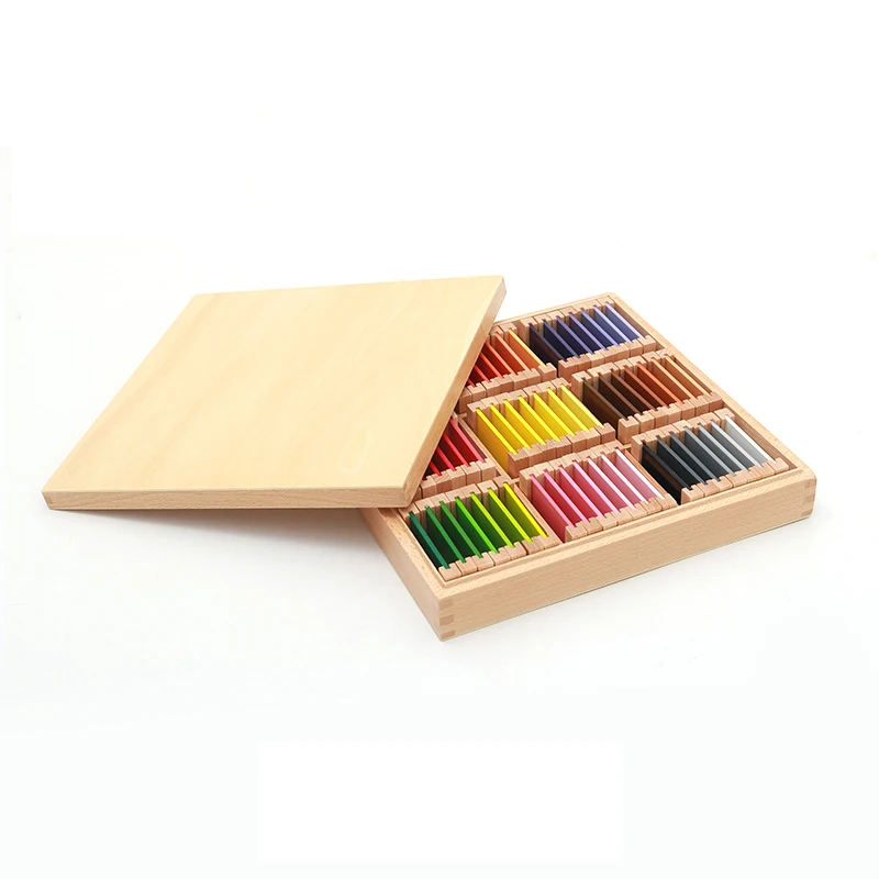 

Wood Preschool Training Kids Puzzle Educational Toys Montessori Sensorial Material Learning Color Tablet Box For Children Gift