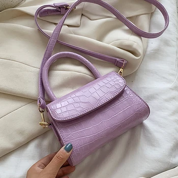 

Crocodile Pattern Crossbody Bags For Women 2020 Small Chain Handbag Small Bag PU Leather Hand Bag Ladies Designer Evening Bags