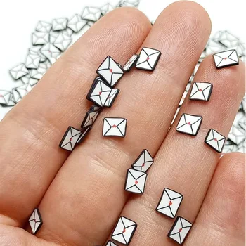 

50g Mini Envelope Slice Polymer Clay Sprinkles for Crafts DIY Scrapbook Nail Art Decoration Plastic klei Tiny Cute Mud Particles
