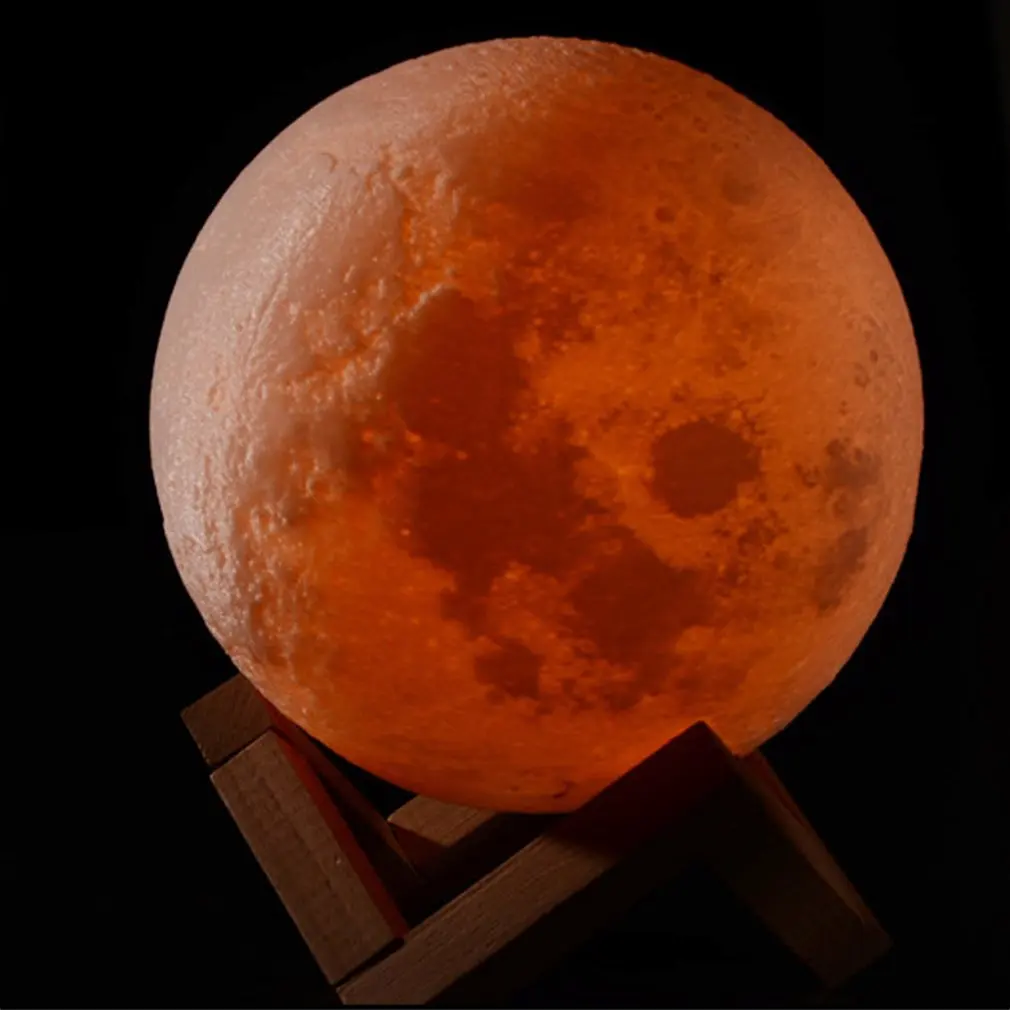 ICOCO 3D принт луна лампа светодиодный лунный сенсорное управление ночник настольная лампа для домашнего декора Прямая горячая распродажа