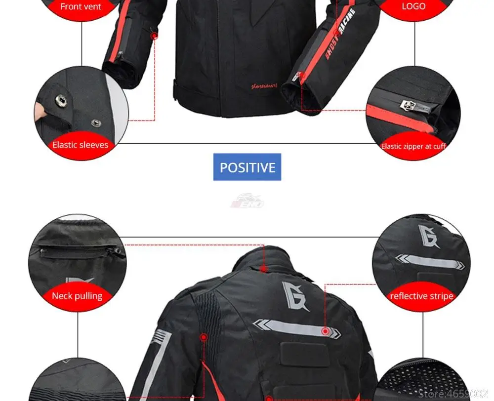 Waterproof Motorcycle Jacket Pants Off-Road Racing Motocross Riding Jacket Suit Men Windproof Touring Moto Protective Suit