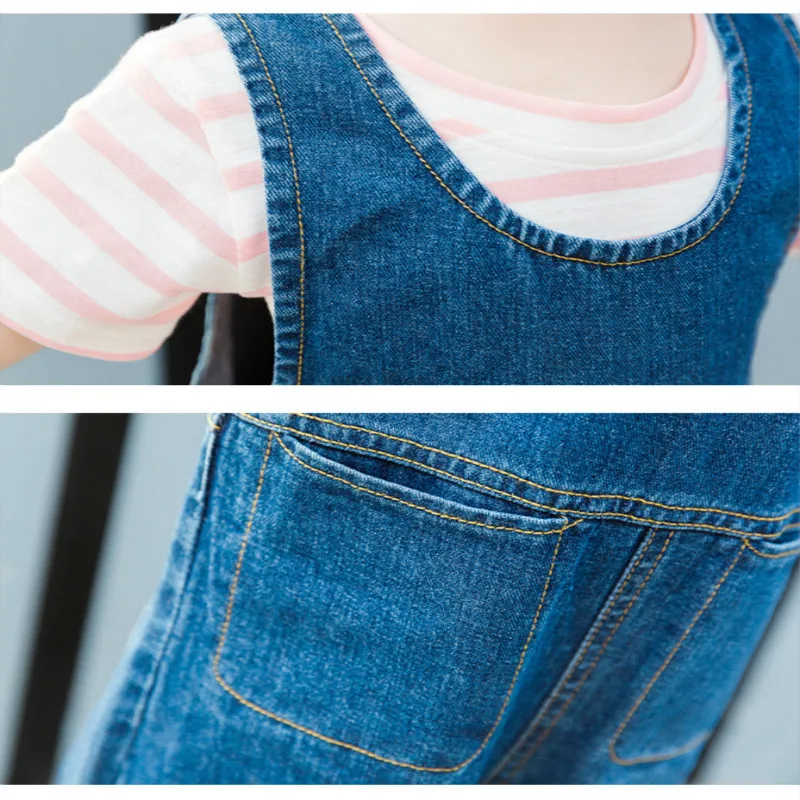 Осенние джинсовые комбинезоны для маленьких девочек; брендовая джинсовая одежда для маленьких девочек; Детский комбинезон; брюки с поясом
