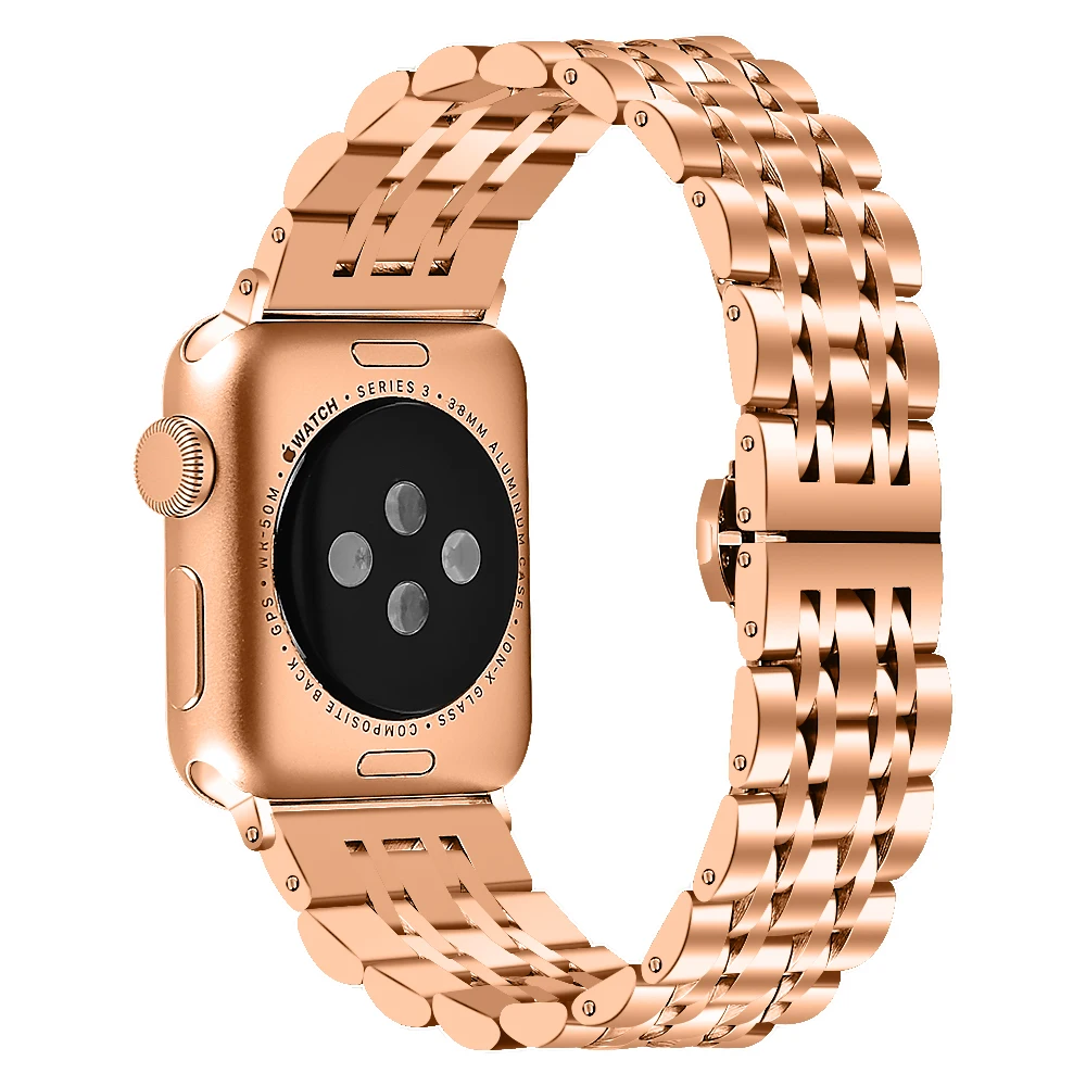 Joyozy для женщин и мужчин Сменный ремень для Apple Watch ремешок 40 мм 44 мм 38 мм 42 мм ремешок из нержавеющей стали для Apple Watch серии 5 4 3 2