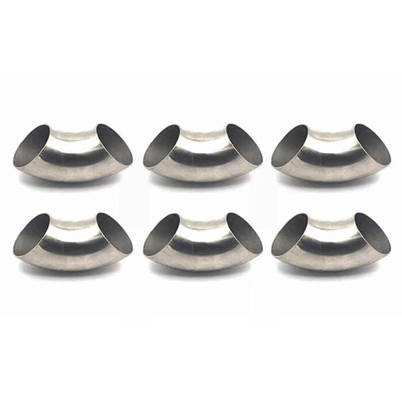 1Pc 2.5/2Inch 51/63mm Stainless Steel 90 Degree Bend Elbow Exhaust Pipe