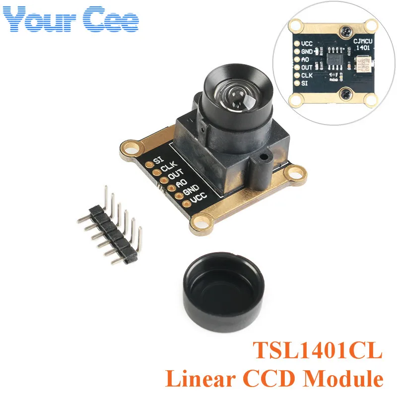 

TSL1401CL Linear Sensor 128X1 Linear CCD Camera Sensor Ultra Wide Angle Lens 120 Degree Black and White Line Tracking Module