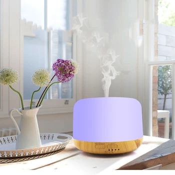 

Hot 300Ml Aroma Essential Oil Diffuser Ultrasonic Air Home Humidifier Mini Mist Maker Aroma Diffuser 130Ml 7 Color Led Light Off