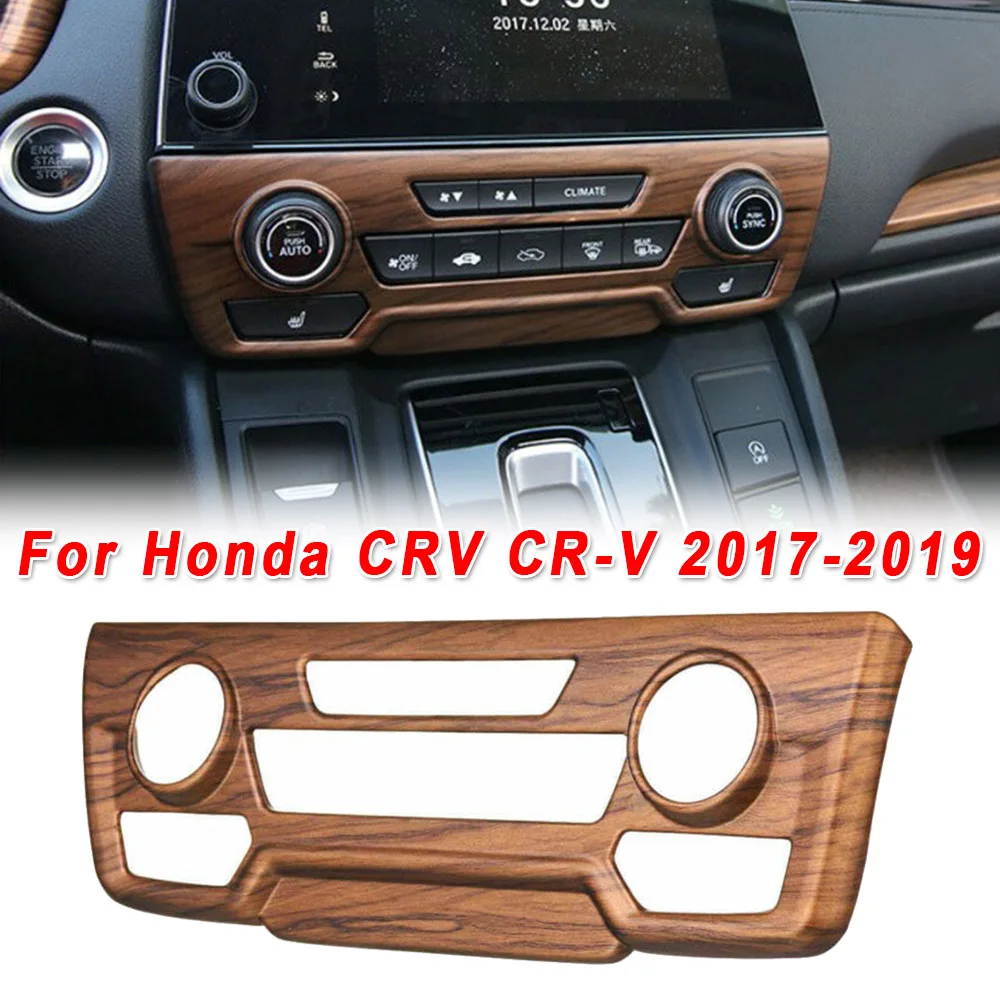 

Peach Wood Grain Center Console CD Panel Cover Trim For Honda CR-V CRV 2017-2018