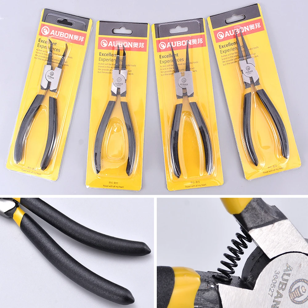 Circlip Pliers Internal External Multifunctional Straight Bend Retaining Clips Snap Ring Plier 5" 7" 9" 13" Portable Hand Tools