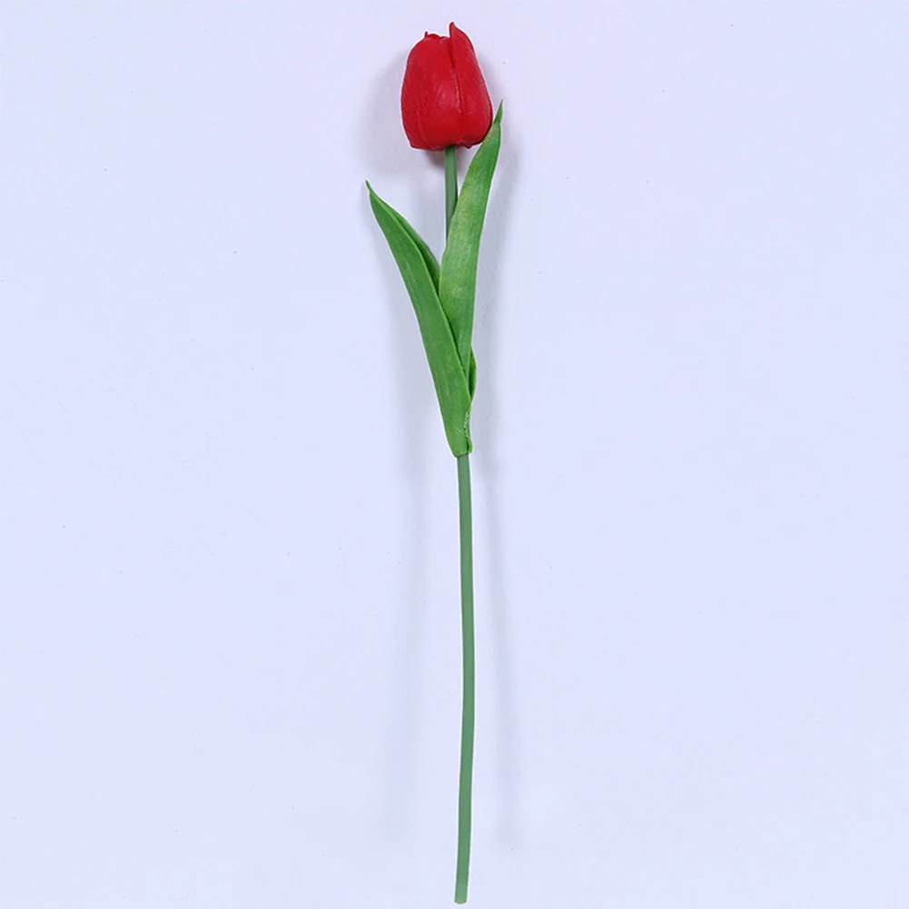 12pcs Bouquets Tulip Real Touch Party Random Color PU Artificial Flower Office Fake Gift Wedding Mini Bridal