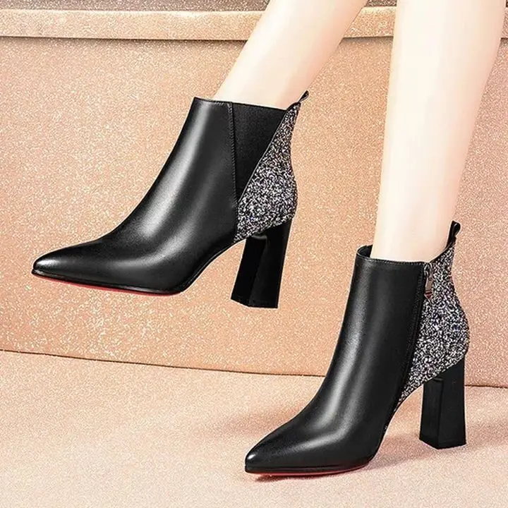 

Marderee 2019 Free Shipping Women Boots Comfortable Breathable Autumn Winter Ankle Boots Pointed Toe Fashion Boots Elegant
