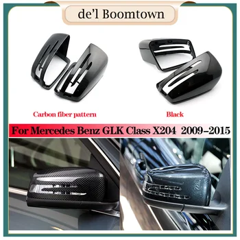 

New Side RearView Mirror Cover Replacement For Mercedes Benz GLK Class X204 2009-2015 Carbon fiber pattern Black Cover