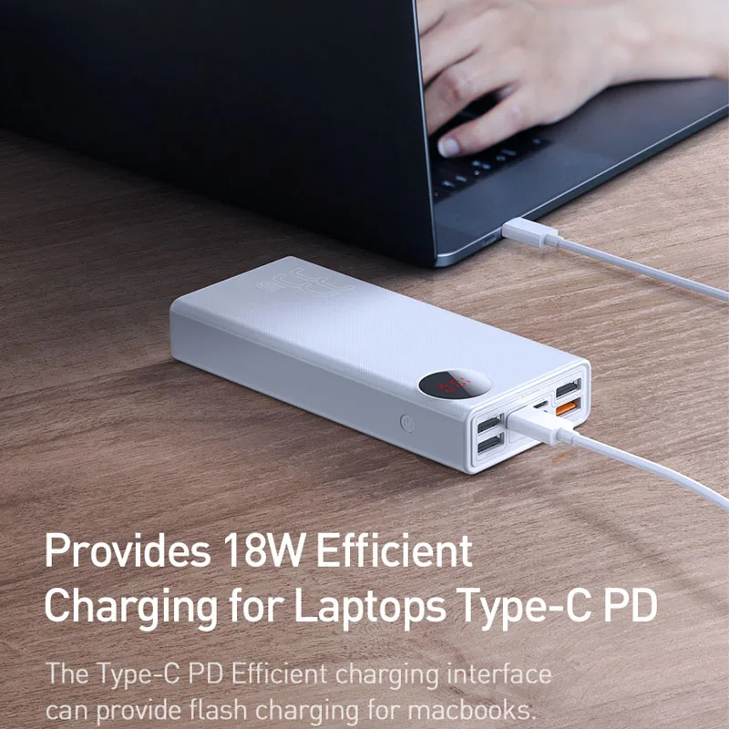 Baseus 30000mah Power Bank External Battery Quick Charge 3.0 QC USB Type-C PD Fast Charging For iPh