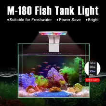 Senzeal M-180 светильник для аквариума высокой яркости светодиодный светильник с переменным цветом 110 В/220 В 5 Вт лм для аквариума менее 12 дюймов