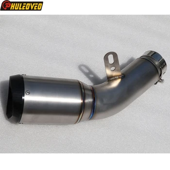 Customized Titanium Alloy Motorcycle Exhaust Muffler Slip-on Demper Escape for S1000RR 2015 2016 Exhaust Muffler with warehouseC Tip