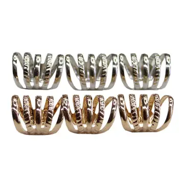

10/30/50PCS Gold Silver Adjustable Hair Dread Braids Dreadlock Beads Cuffs Clips For Hair Accessories Hair Styling Tools
