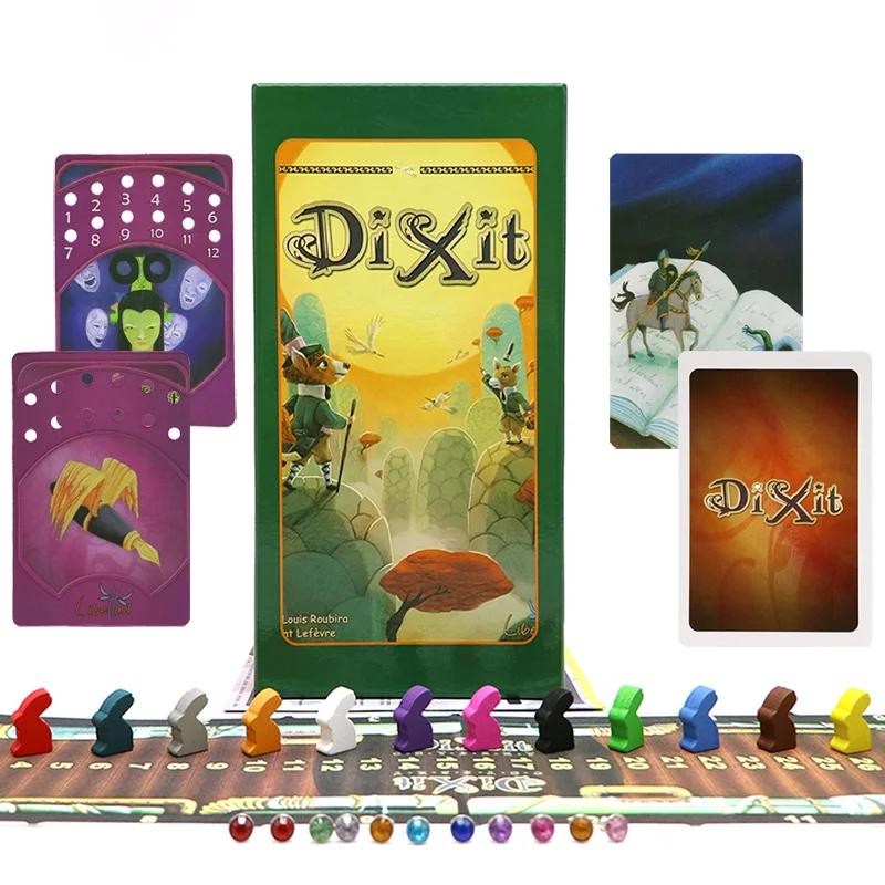 Dixit 1+ 2+ 3+ 4+ 5+ 6+ 7+ 8 карточная игра 672 карт деревянные кролики детские игрушки для семьи вечерние настольные игры русская и английская настольная игра