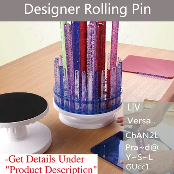 

1 Piece Designer Pattern In Textured Rolling Pin Bakery Fondant Sugar Craft Cake Decorating Tools Kitchen Rol