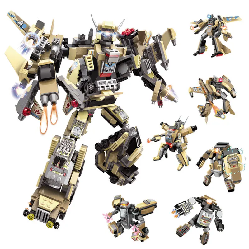 QWZ динозавр механическая деформация городской охранник робот строительные блоки