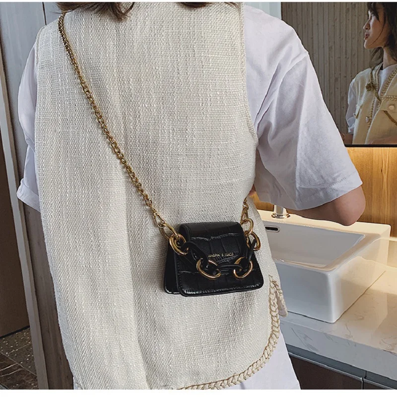 

Women's Designer Luxury Handbag Fashion New High Quality PU Leather Mini Ladies Handbag Stone Pattern Shoulder Messenger Bag