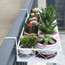 Suspension Iron Art Guardrail Flowerpot Pylons Windowsill Room Built-in Railing Balcony Flower Rack