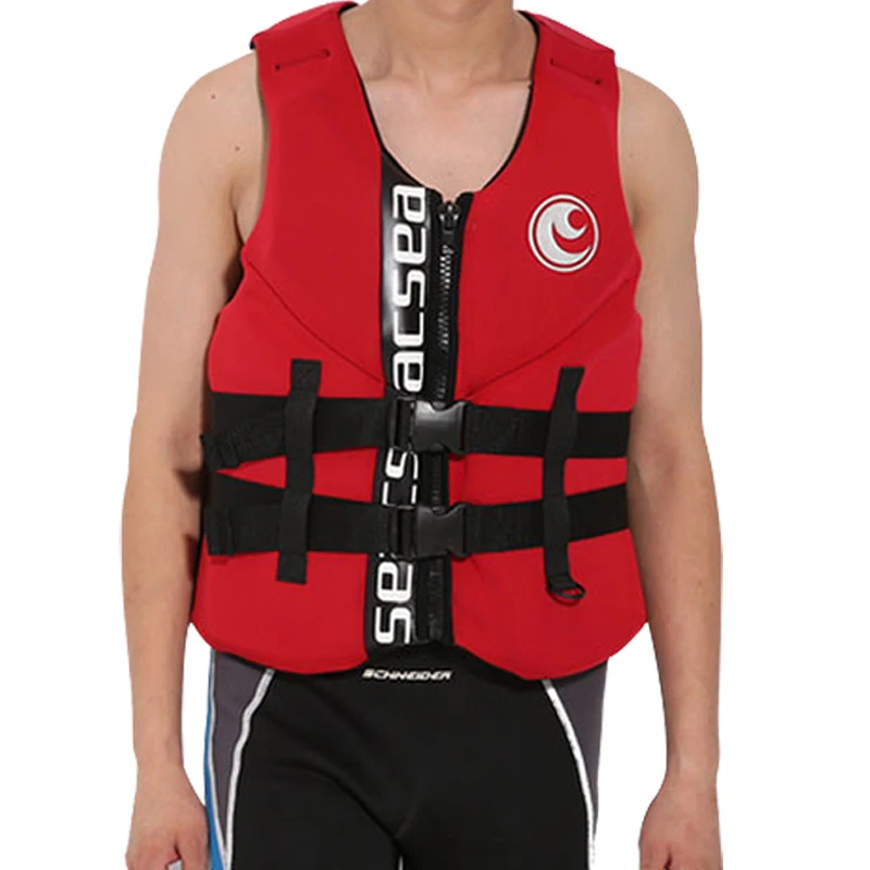 Lifevest для взрослых из неопрена спасательные жилеты плавающий жилет спасательный жилет PFD Тип III Лыжный жилет/Спасательный Размер S до XXXL - Цвет: red