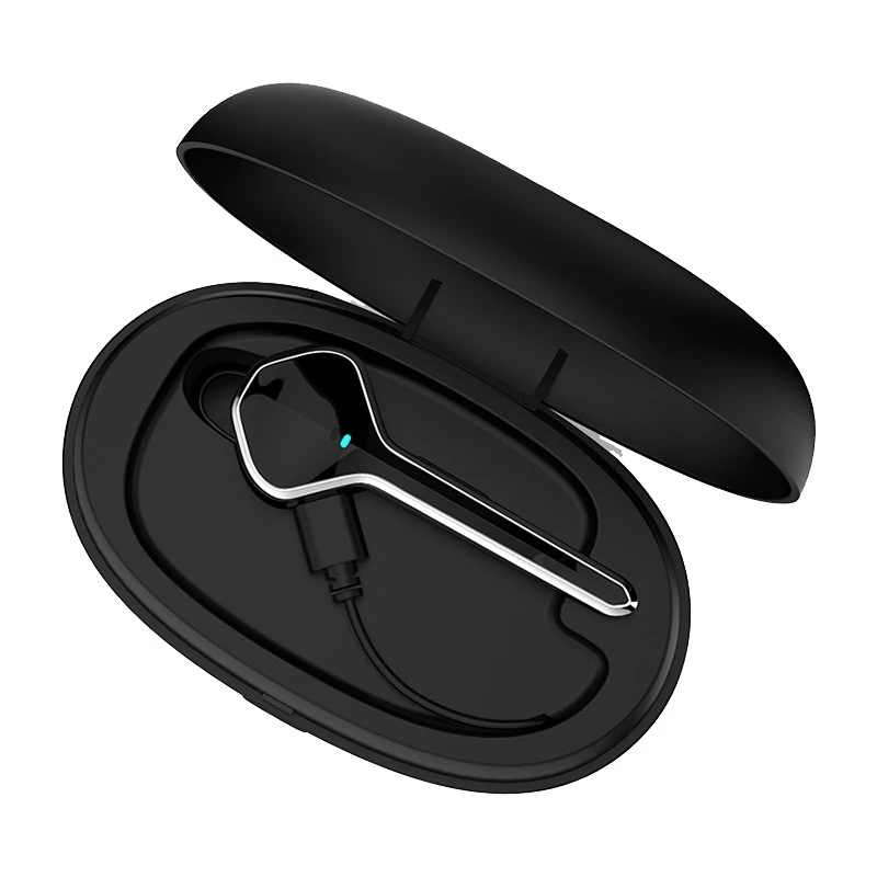 

Wireless Headphones Ear Hook with Microphone with Charger Handsfree Bluetooth Business Active Noise Cancelling Earphone