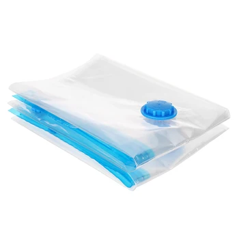 

Vacuum Bag Storage Bag Foldable Clothes Organizer Seal Compressed Travel Saving Bag Home Space Saver 2 Sizes With Hand Pump