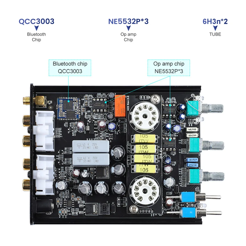 motor vehicle amplifiers AIYIMA 6N3 Vacuum Tube Amplifier Preamplifier Bluetooth 5.0 Preamp AMP With Treble Bass Tone Adjustment For Home Sound Theater best integrated amplifier