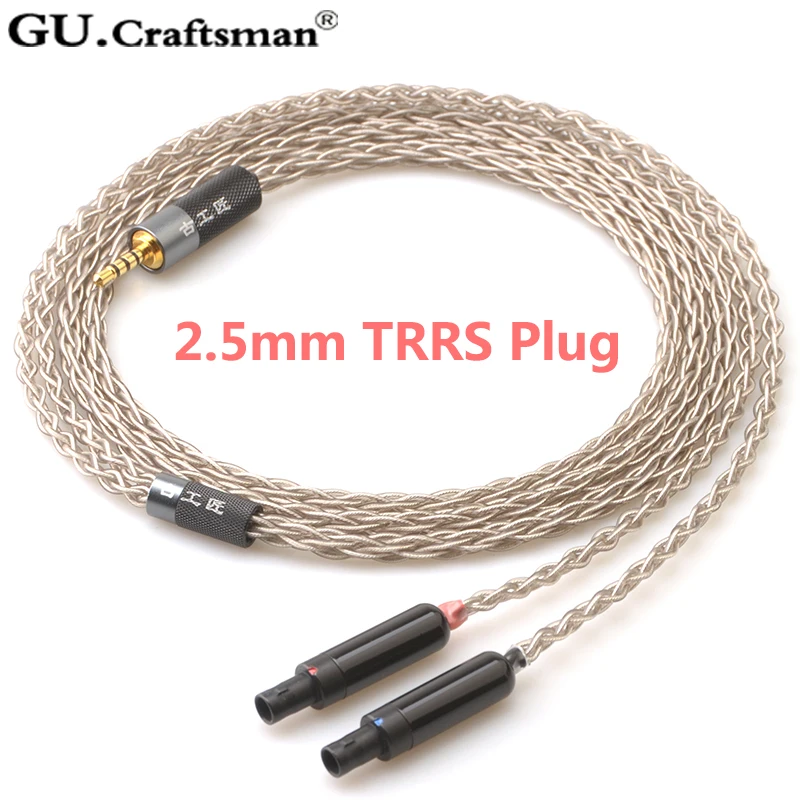 GUcraftsman 8 ядер 6n серебро для SENNHEISER HD800 HD800s HD820 каскад 4Pin XLR 2,5/4,4 мм Balanec кабель для обновления наушников