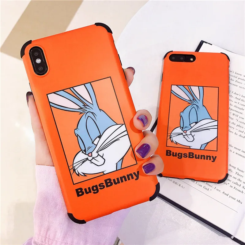 

For iphone 11 Pro Max cute cartoon bugs bunny rabbit soft Mobile phone case for iPhone 6 6s 7 7plus 8 8plus 10 X XR XS MAX cover