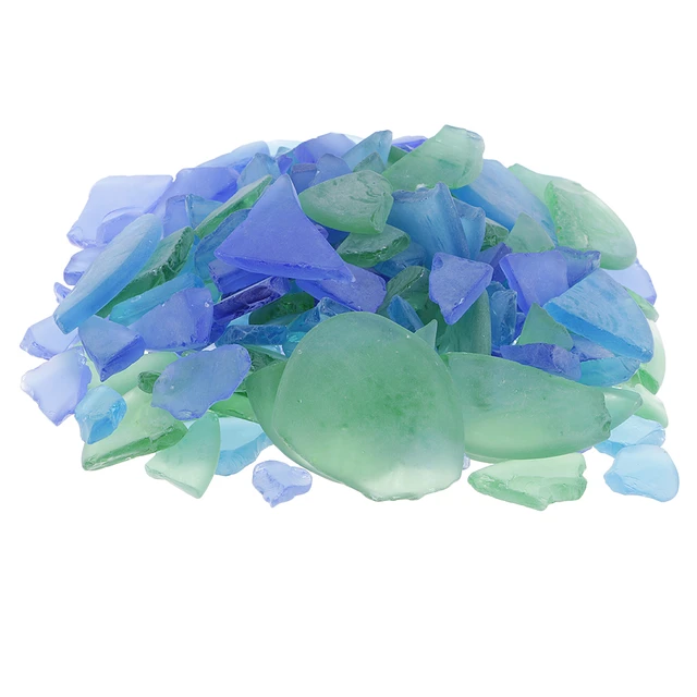 Bulk 500g Diy Crafts Sea Glass Frosted Clear Beach Glass For Jewelry Making  Christmas Tree Decorate Sea Glass#g30 - Party Favors - AliExpress