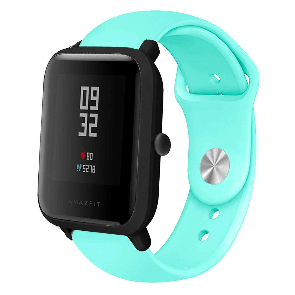 Silcone Ремешок Браслет Для Xiaomi Huami Amazfit Bip Молодежные умные часы ремешок для Xiaomi Huami Amazfit GTS/GTR 42 мм полосы