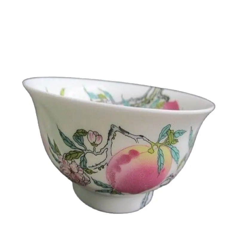 

Collection Of Chinese Blue And White Porcelain Bowl Of Peach Flowers.The Bat