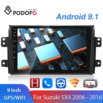 

Podofo 2 Din Android 8.1 Car Radio Auto Radio 9'' GPS Car Multimedia Player 2Din WIFI OBD2 Auto Audio For Suzuki SX4 2006-2016