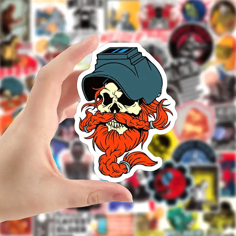 10 30 50ピース パッククール溶接機電気溶接落書きステッカー可能な標識冷蔵庫車ヘルメットdiyギフトボックス自転車ギター ステッカー Aliexpress