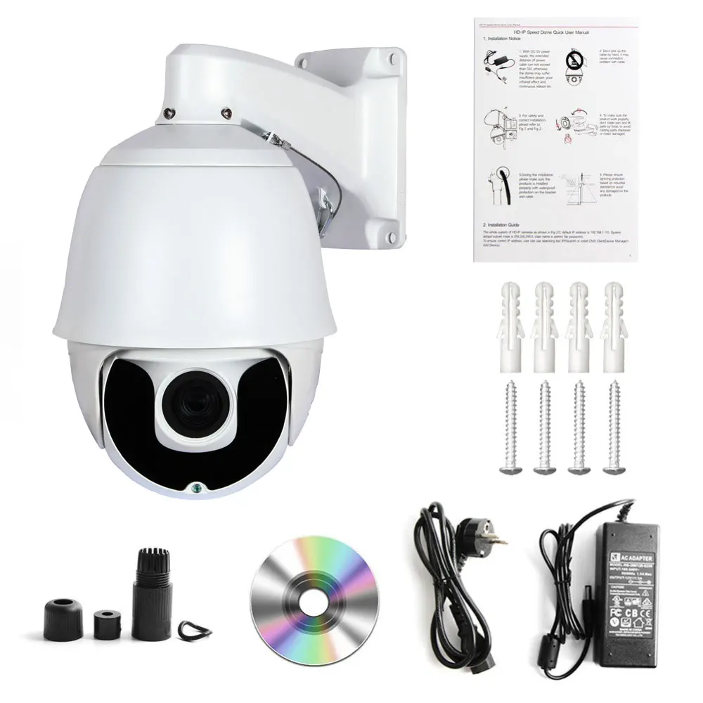 Горячие Продажа Новые 7 дюймов HD 1080P 4MP 5MP PTZ IP Камера Открытый Сеть Onvif Скорость