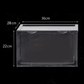 

Shoe Storage Box Side Door Magnet Suction Transparent Basketball Cabinet Dormitory Collection Dust-Proof Moisture-Proof Shoe Box