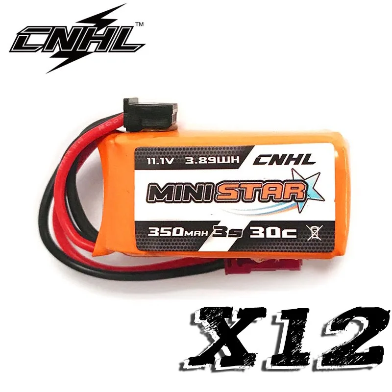 12 шт. литий полимерный аккумулятор CNHL 86 350 мАч 3S 11 1 В 30C с разъемом mini JST|3s lipo battery|lipo