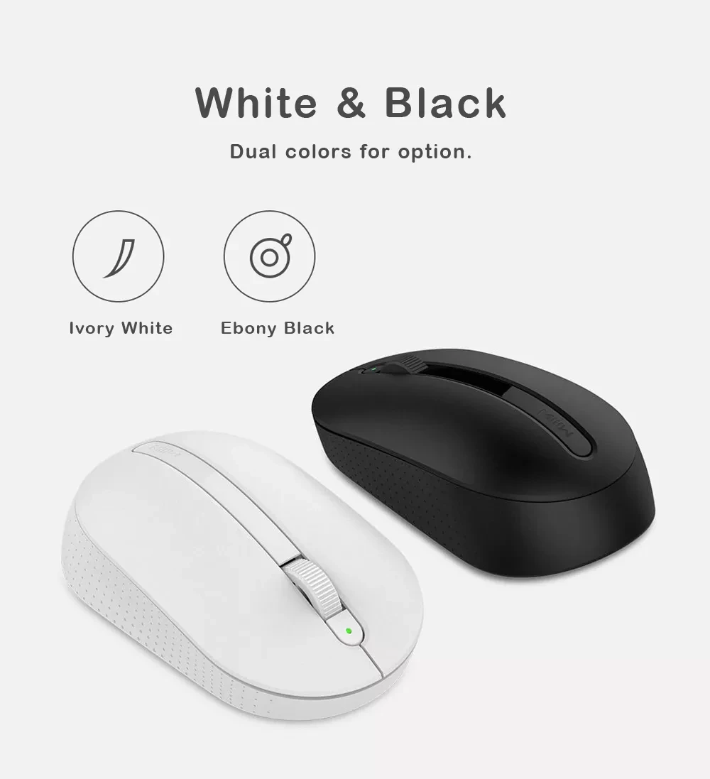 Xiaomi Miiiw 2,4 ГГц беспроводной 1000 dpi оптическая домашняя офисная мышь Нескользящая Текстура полностью симметричный дизайн с питанием света