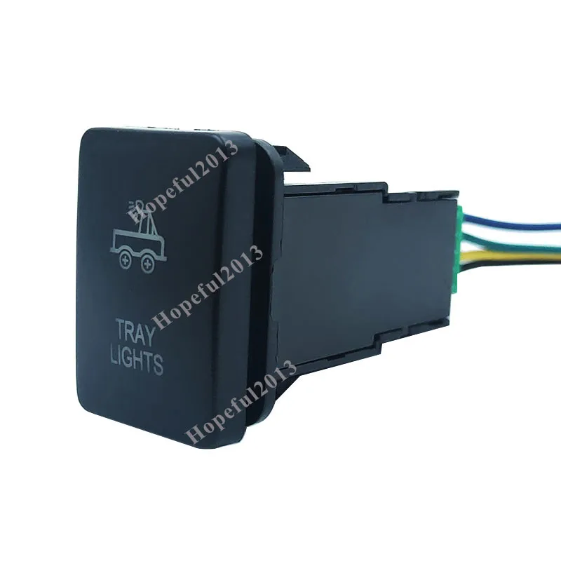 Оранжевый Светодиодный светильник кнопка для автомобиля Переключатель ВКЛ/ВЫКЛ